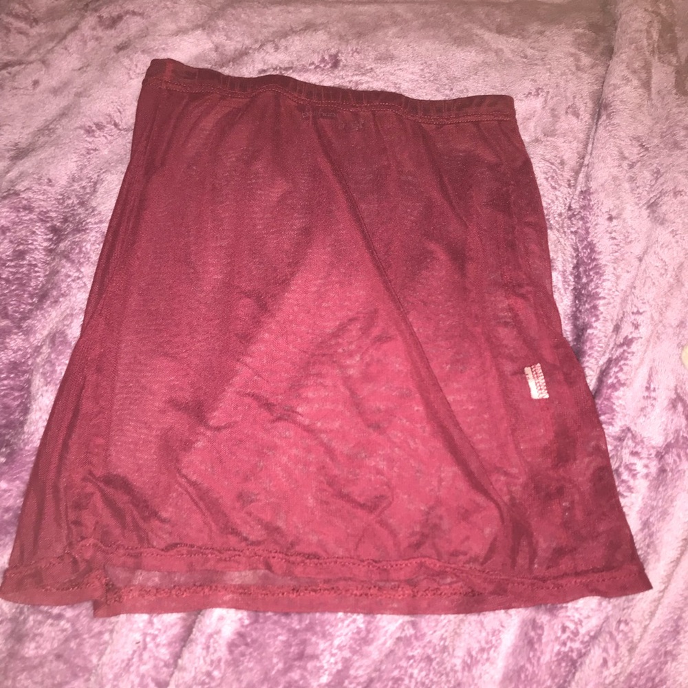 Red Mesh Skirt